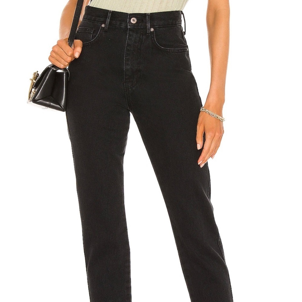 Free People| Stove Pipe Jean in Black Out Sz 27